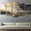 5 peças pintura em tela para sala de estar decoração de casa inverno cervos posters impressões hd arte de parede picture4491531