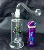 Mini narghilè in vetro diametro 2,5 Bong in vetro all'ingrosso Tubi Tubi per l'acqua Pipa in vetro Accessori per fumatori Stile Consegna casuale
