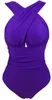 Gros-grande taille maillots de bain femmes 1 pièces Trikinis Cross Cup taille haute maillot de bain rouge grande taille maillots de bain une pièce