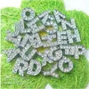 Instock Clearance 130pcslot DIY Slide Letters AZ med Rhinestone Charms för 8mm DIY läder armbandsarmband8899824