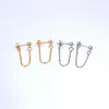 Lwong 4mm bola de cor ouro brincos cadeia Ear Jacket Para Mulheres minimalista Ear Cuff Brincos Simples Fina Cadeia presentes Enrole Brincos 20pairs