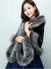 Vinter Bridal Faux Fur Wraps Varm sjalar Ytterkläder Shrug Black Burgundy Blå Silver för Bride Bridesmaid Jacket Prom Cocktail