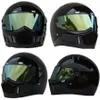 Triclicks Sport Motorrad MX ATV Dirt Bike Helm Glossy Black Street Kart Bandit Full Face Helme Schutzmotoklassen Helm
