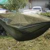 Portable Casual Outdoor Hammock With Mosquito Nets Nylon Parachute Cloth Swing Bed For Camping Handy Hammocks Durable 43jq BB