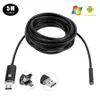 10M / 5M / 2M 5.5mm Lens USB Kablosu Gözlem Kamerası AN99 2in1 Android 6LED Su geçirmez Endoskop Borescope Yılan Muayene