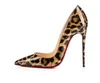 Gratis frakt 2018 Leopard Skor Kvinna Ired Bottom High Heels Kvinnor Pumpar 12cm Heels Ladies Bröllopskor Högklackat