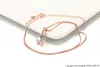 Dubbele fair stijl ketting hangers zilver / rose goud kleur mode kubieke zirkonia bruiloft sieraden voor vrouwen DFN426