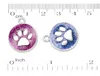 20st Lot Colors 18mm Cat Dog Paw Prints Footprint Hang Pendant Charms Fit For DIY Phone Strips Keychains Bag Fashion Jewelrys326C