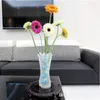 Creative Clear Eco-friendly Foldable Folding Flower PVC Vase Unbreakable Reusable Home Wedding Party Decoration