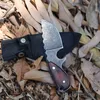 Xquisite Straight Mes Handvat Hout Stone Wasblad Buitenuitrusting Camping Overleven Messen Tactisch Hunting Mes Gift Practica EDC Tools