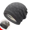 Heren Gebreide Cap Dual-Purpose Lege Top Kraag Winter Warm Stretchy Slouchy Beanie Skully Caps 5 Colors