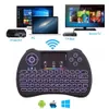 Rainbow Backlit Mini H9 Draadloze Afstandsbediening 2.4GHz Fly Air Mouse Backlight QWERTY-toetsenbord Touchpad voor Mini PC Android Tv Box