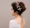 新しい温水真珠の蝶の髪のクリップゴールドとシルバーのウェディングドレスネックレスの花嫁のアクセサリー