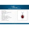 Jewelrypalace Kate Princess Diana 2 5CT Natural Garnet Halo Pendant Pure äkta 925 Sterling Sliver Jewelry for Women Fashion S18269s