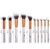 10 pçs / set pincéis de maquiagem de mármore blush pó pó Eyeliner Eyeliner Destaque Concealer Contorno Fundação Compõe o conjunto de pincel