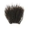 Brasilianska ARFO Kinky Hair Weave buntar Obehandlat mänskligt hår 3/4 buntar med stängning fri del brasiliansk mänsklig hårförlängning