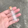 26 x 65 x 12,5 mm, 20 ml, Mini-Glasflasche mit Korken, leer, transparent, niedliche Industrieflaschen, kleine durchsichtige Glasfläschchen, gut verpackt, 50 Stück