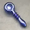 Spesso colorato di vetro del bruciatore a nafta a mano Tubi Lunghezza 110 millimetri di neve Dab Rig cucchiaio Bowl Tubi Dab Bubbler for Smoking