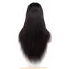 Malezyjskie pełne koronkowe peruki surowe ludzkie włosy 10-30 cali proste dziewicze włosy peruki naturalne kolory jedwabisty produkty