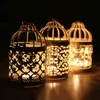 Creative Candle holders Hollow Holder Tealight Candlestick Hanging Lantern Vintage Bird Cage Wrought New wedding decoration cand
