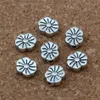 200pcs Antique silver alloy Flattened flower Spacer Beads For Jewelry Making Bracelet Necklace DIY Accessories 7x8.5mm D35