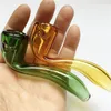 DHL Glass Spoon Pipes Tobacco Smoking Pipe High Quality Mini Glass Oil Burner Blunt bongs for dry herb Length 9.5cm