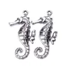 5pcslot 59mm x 30mm Large Seahorse Charms Antique Silver Tone horse for women men handmade craft necklace pendant jewelry6230411