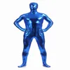 Men's Metallic Shiny Zentai Full Bodysuit Back Zipper Costum Made Tights Suits Men's Full Bodysuit Cosplay Halloween Costumes