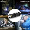 Mini Q5 Su Geçirmez LED El Feneri 300 lümen Taktik Alüminyum 3 modu Zumlanabilir Led Penlight Torch Işık Kemer Klip Kullanımı AA / 14500