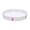 1pc Cancer Ribbon Silicone Wristband Motivational Dekoration Logo Bär det här meddelandet som en påminnelse i det dagliga livet