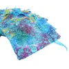100 st Regnbåge korall Stor storlek Organza Smycken Presentpåse Väskor Drawstring Candy Väskor
