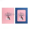 50PCS 3D Pop Up Cherry Blossoms Greeting Card Birthday Card Wedding Christmas New Year Anniversary Event Party Invitation Card