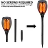 2PACK Solar Lights Outdoor - 깜박이는 불꽃 토치 조명 Solar Light - 춤추는 불꽃 조명 96 LED Dusk to Dawn Flickering Tiki Torches