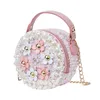 Baby Kids Handbags Fashion Korean Mini Princess Purses Lovely Kids Applique Round Bags Girls Inclined Shoulder Bags Christmas Gifts