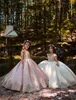Vintage Pink Princess Flower Girl Dresses With Gold Lace Appliced ​​Wedding Party Tutu Kids Birthday Dresses 2106