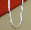 High Quality Brand New Womens Mens Male Female 925 Sterling Silver Figaro Chains Necklace Necklaces Pendant Chain Link Pendants KX2420