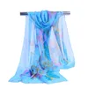 Mode Butterfly Print Sjaal Dame Elegante Chiffon Sjaal Scarve Wrap Pashmina Hoge Kwaliteit Print Hijab 10 Kleuren