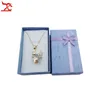 Mode vente chaude boîte de papier bijoux emballage boîte-cadeau avec éponge rose carré bijoux ensemble bague boucles d'oreilles collier titulaire 5 * 8 * 2.5 (cm)
