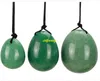 3pcs Green Aventurine Jade Egg massage stones For Kegel Exercise Pelvic Floor Muscle Vaginal Exerciser Drilled Yoni Egg