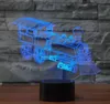 Lampada da scrivania illusione 3D locomotiva ferroviaria 7 colori modificabili LED luce notturna regalo #R87