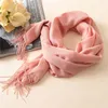 Einfarbig Pashmina Kaschmir Schals Frauen Luxus Plain Hochzeit Stolen Weibliche Mode Foulard Party Kaschmir Schal 12Colors2601