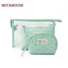 Miyahouse 3 pièces/ensemble multifonction sac cosmétique mallette de rangement fermeture éclair Portable voyage maquillage sac organisateur cosmétiques conteneur