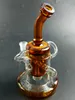 Tornado Klein Recycler Cam Bong Duş Başlığı Perc Ağır Taban Su Borusu Dab Petrol Kuyuları Cam Rig Bükülmüş Tüp Renkli Bongs WP308