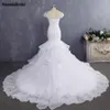 Amandabridal brudklänning sexig sjöjungfru bröllopsklänningar vintage spets brudklänning 2022 med löstagbara remmar veck lager1271959