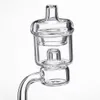New Quartz Banger With Replaceable Bowl Domeless Removeable Quartz nail 2 Sizes of Dish Dia 25mm 32mm Joint 10mm 14mm 18mm for Glass bongs