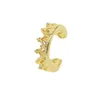 Vermeil 925 Sterling Silver Tiny Cute Moon Star Star Oreger per ragazza Regalo di Natale Sweet Crwon Cuffi di gioielle