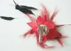 Chiffon Rose Stof Bloem Bruiloft Corsage Pin Broche met Feather Pols Bloemen Kleding ACCSseries Haar Accessseries