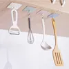 Nouvelle Arrivée Salle De Bain Cuisine Adhésif Crochets Plateau Hanger Organisateur Bâton Sur Porte Tenture Murale Vêtements Porte-Serviette 4 Couleurs