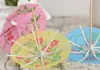 New Paper Drink Cocktail Parasols Umbrellas Luau Sticks Tropical Hawaiian Party Wedding Paper Umbrella Decoration GA346