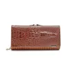 Women's Genuine Leather Wallets Long Alligator Crocodile Embossed Clutch Purse Credit Card Holder Wizard Wallet RFID